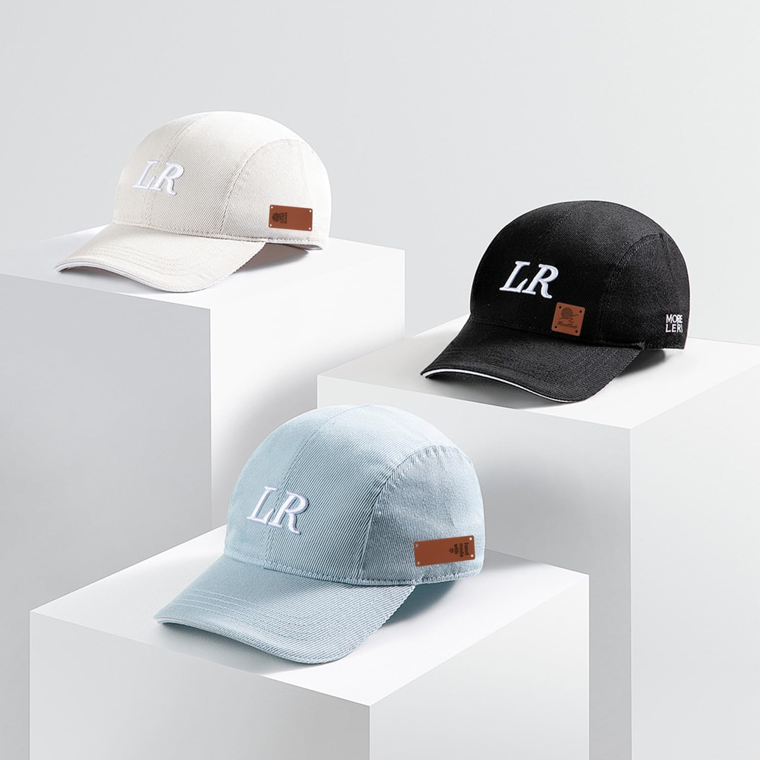 120Pcs Handmade Leather Labels, Funcyboo Handmade Labels Tags PU Leather Label Tags Handmade Embossed Tags with Holes for DIY Crafts Clothing Handmade Knitting (4 Patterns) image number 3