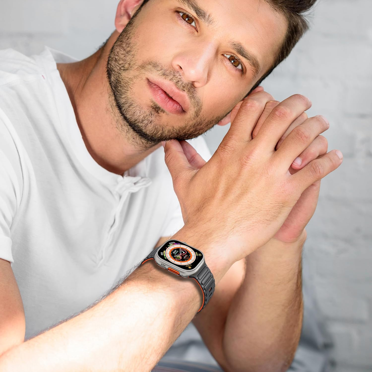 Magnetic Bands for Apple Watch Ultra 3/2/Ultra Band 49Mm 46Mm 45Mm 44Mm 42Mm 41Mm 40Mm 38Mm Women Men,Soft Silicone Strap Sport Loop Wristbands for Iwatch Series 11 10 9 8 7 6 5 4 3 2 SE 2Nd 3Rd SE