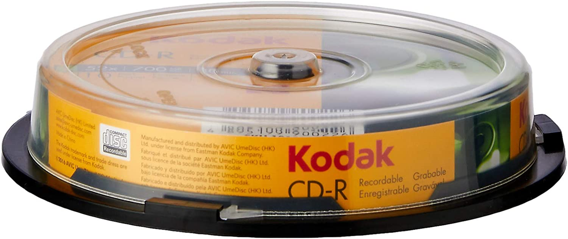 Kodak CD-R Kodak CD-R 700MB 52X Spindle 10 Pack, (580176) image number 1