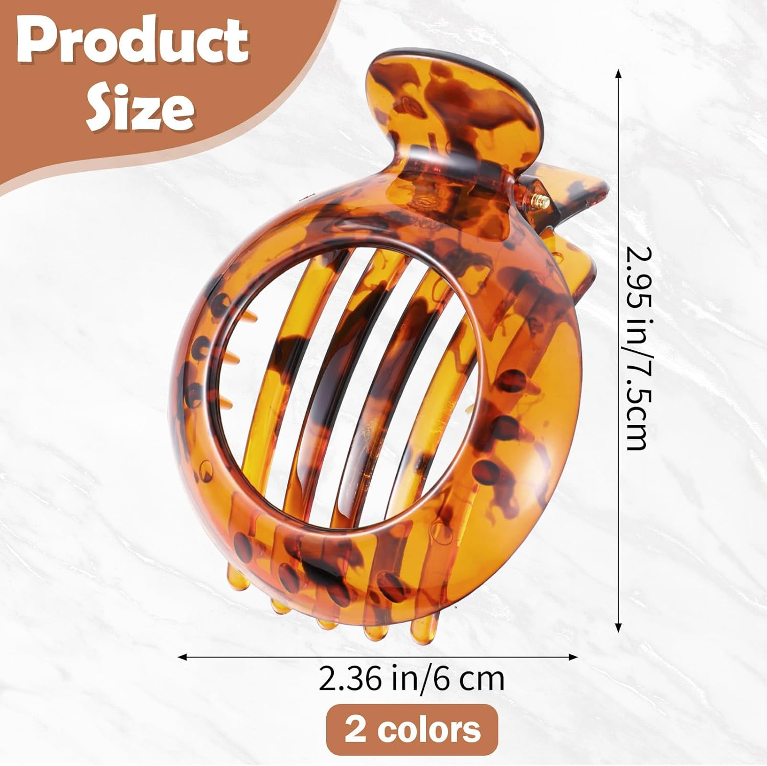 KFHENSOMR 2Pcs Small Hair Clip for Thin Hair Non-Slip Flat Hairs Claw Catch Jaw Clamp Resilient Spring Action Ideal for Everyday Accessory Clamps Hairs Accessories for Women image number 1