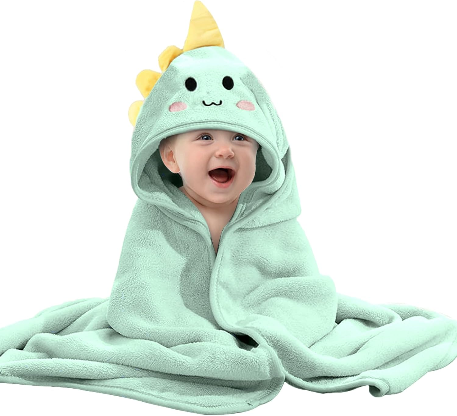Hooded Baby Towel, Baby Bath Towels with Hood,Unique Animal Design Baby Towel with Hood Soft Absorbent Baby Bath Towels, for Newborn Baby Boy and Girl (White)