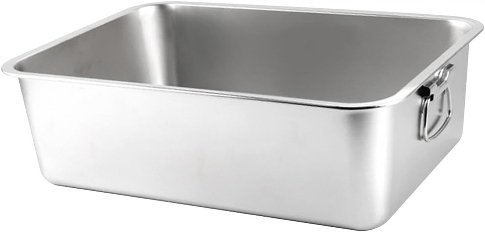 Cat Metal Kitten Litter Pan Kitten Potty Pan Rustproof Smooth Surface Top Open High Sides, 45X35X10Cm