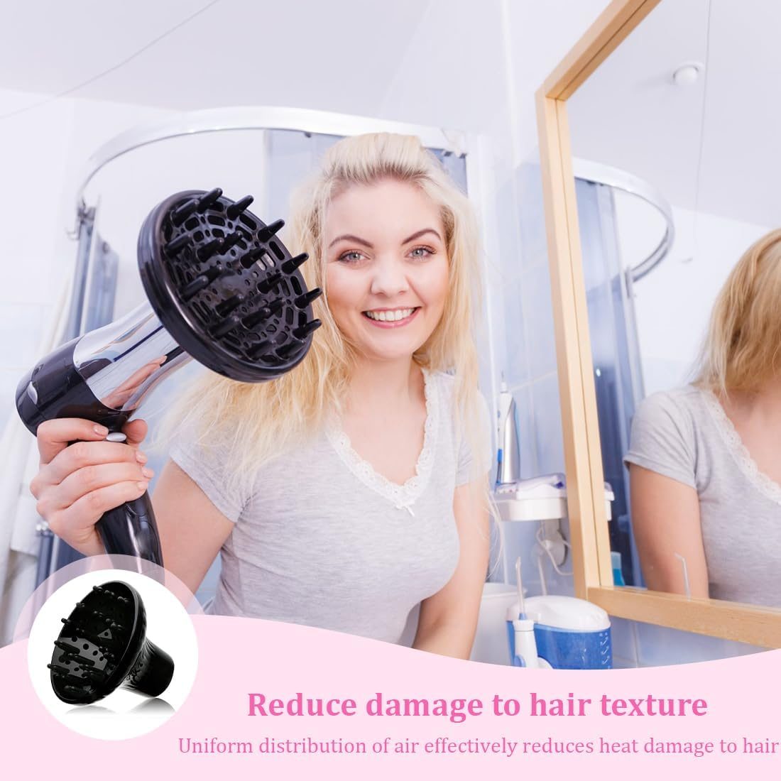 NHQZ Universal Folding Hair Diffuser,Hot Air Diffuser for Curly Hair,For Styling Curly or Wavy Hair