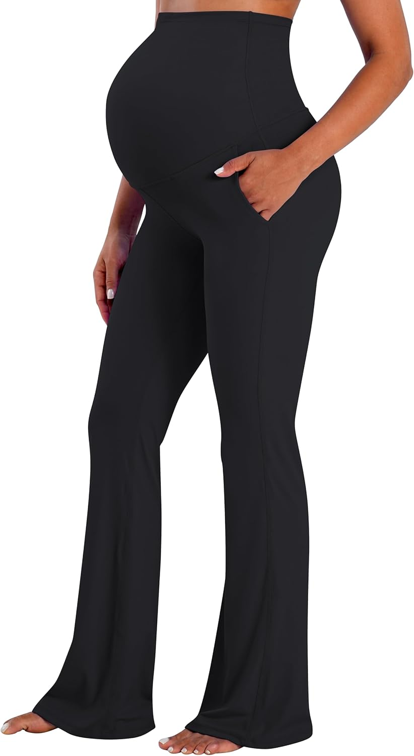Sunzel Flare Leggings, Crossover Yoga Pants with Tummy Control, High-Waisted and Wide Leg image number 5