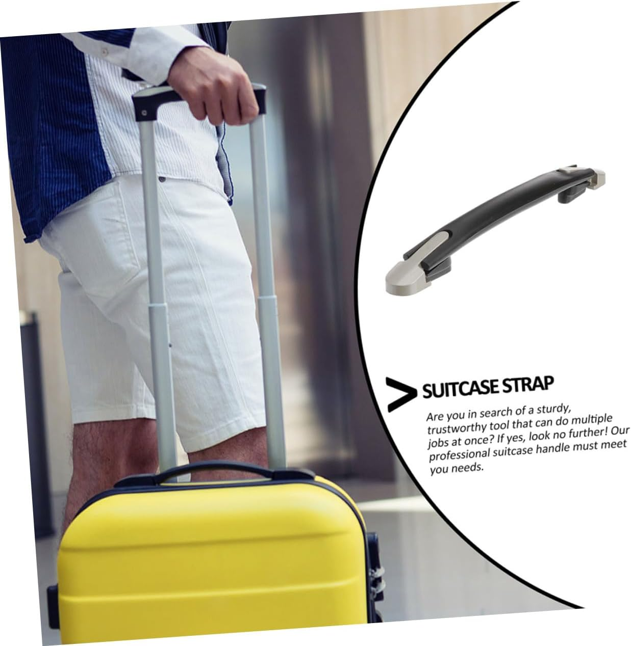 VALICLUD Plastic Suitcase Handle Replacement with Anti-Slip Grip for Luggage Travel Bag and Suitcase Accessories Wear-Resistant Grip for Stable and Comfortable Carrying image number 5