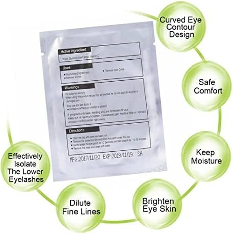 LALOCAPEYO 110 Pairs Eyelash Extension Gel Patches Kit, Lash Extension Lint Free under Hydrogel Eye Mask Pads Beauty Tool image number 1