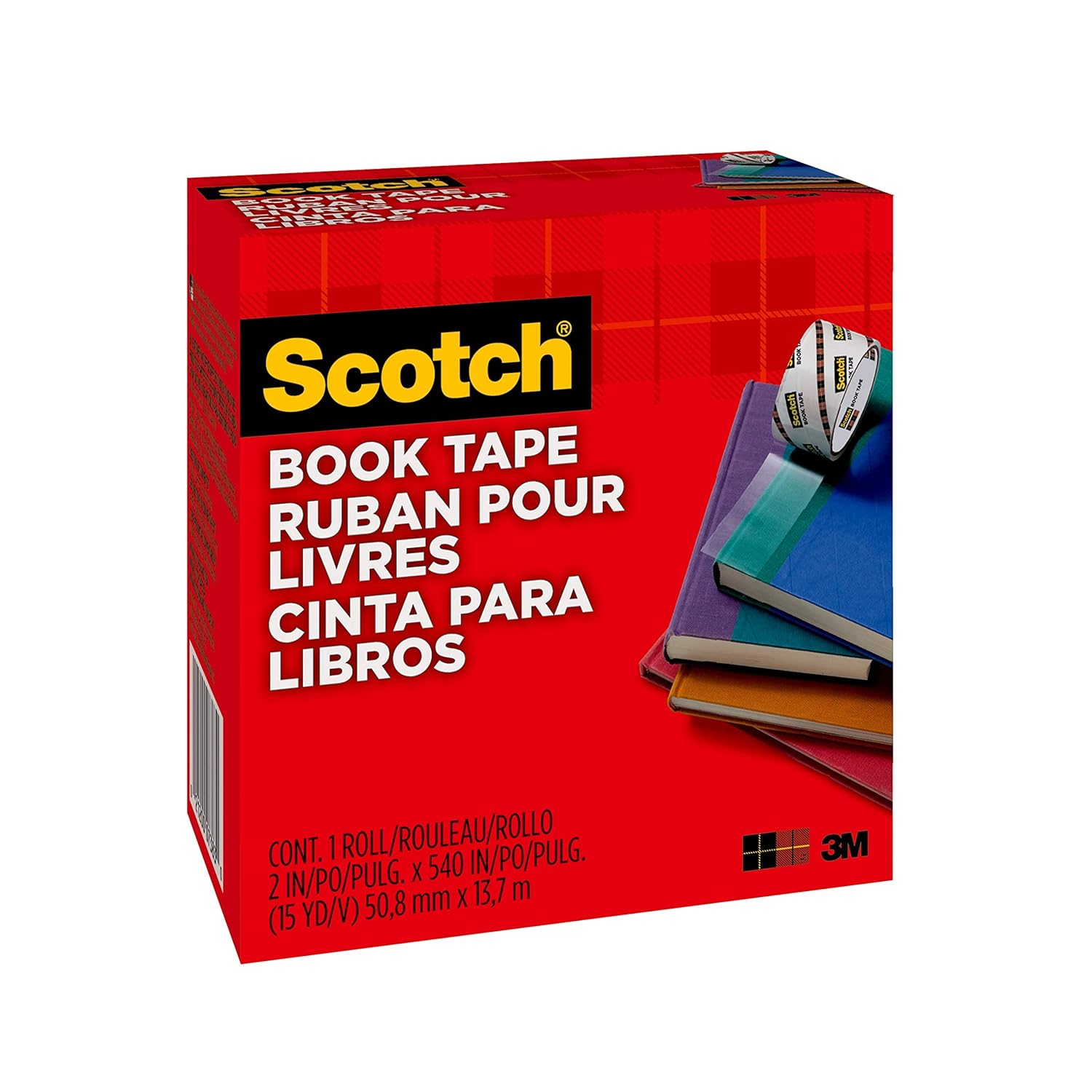 3M Scotch 845 50 Transparent Book Tape, Thick, 2.0 Inches (50.8 Mm) X 5.3 Ft (13.7 M)