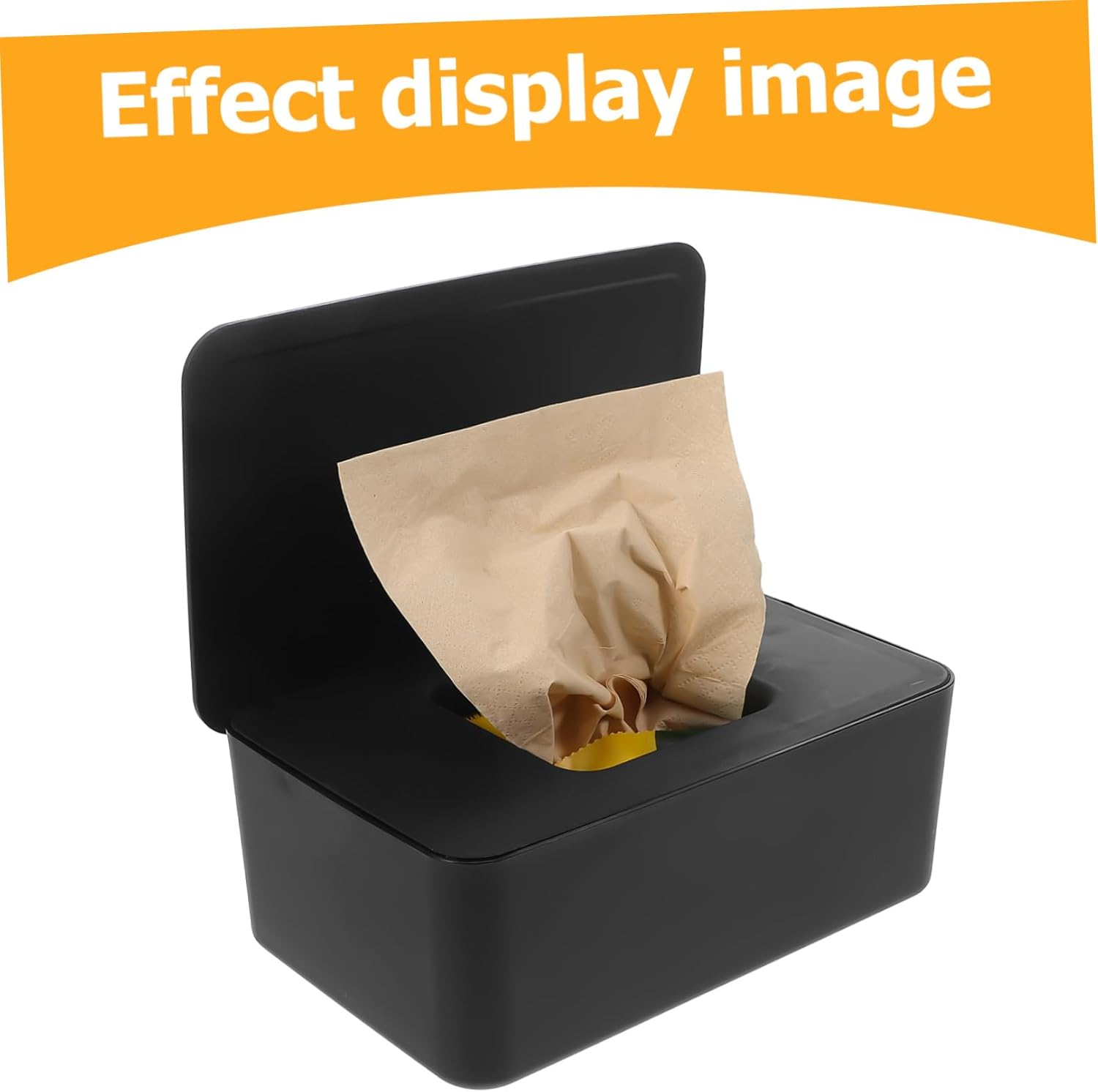 Luxshiny Wet Wipes Storage Box Refillable Wipes Holder Plastic for Bathroom Nursery Use Lid image number 6