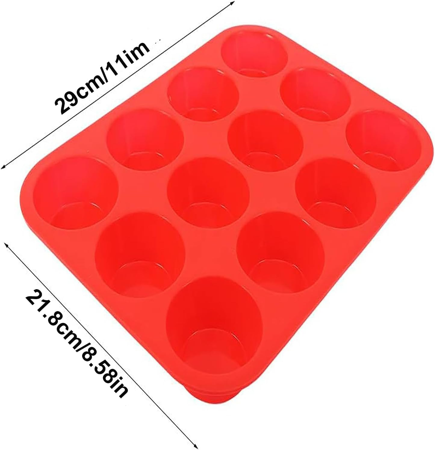 12 Cup Silicone Muffin Pan, Generic Cupcake Baking Pan/Non - Stick Silicone Mold/Dishwasher, Baking Model Circular Kitchen High Temperature Resistant Baking, Microwave Safe ﻿ image number 5