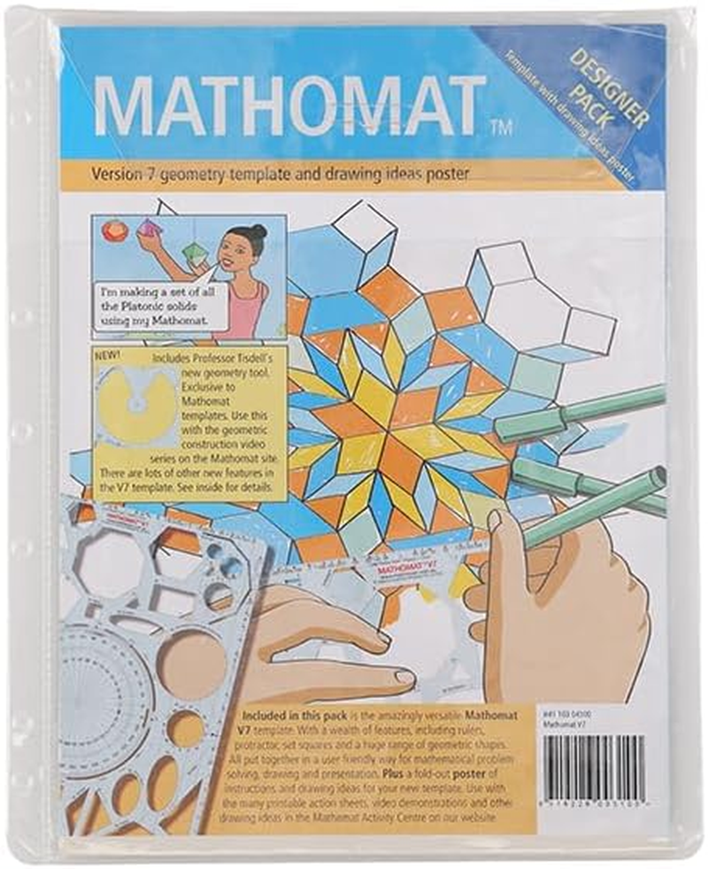 Mathomat V7. Designer Student Pack Template in Wallet with Drawing Ideas Poster