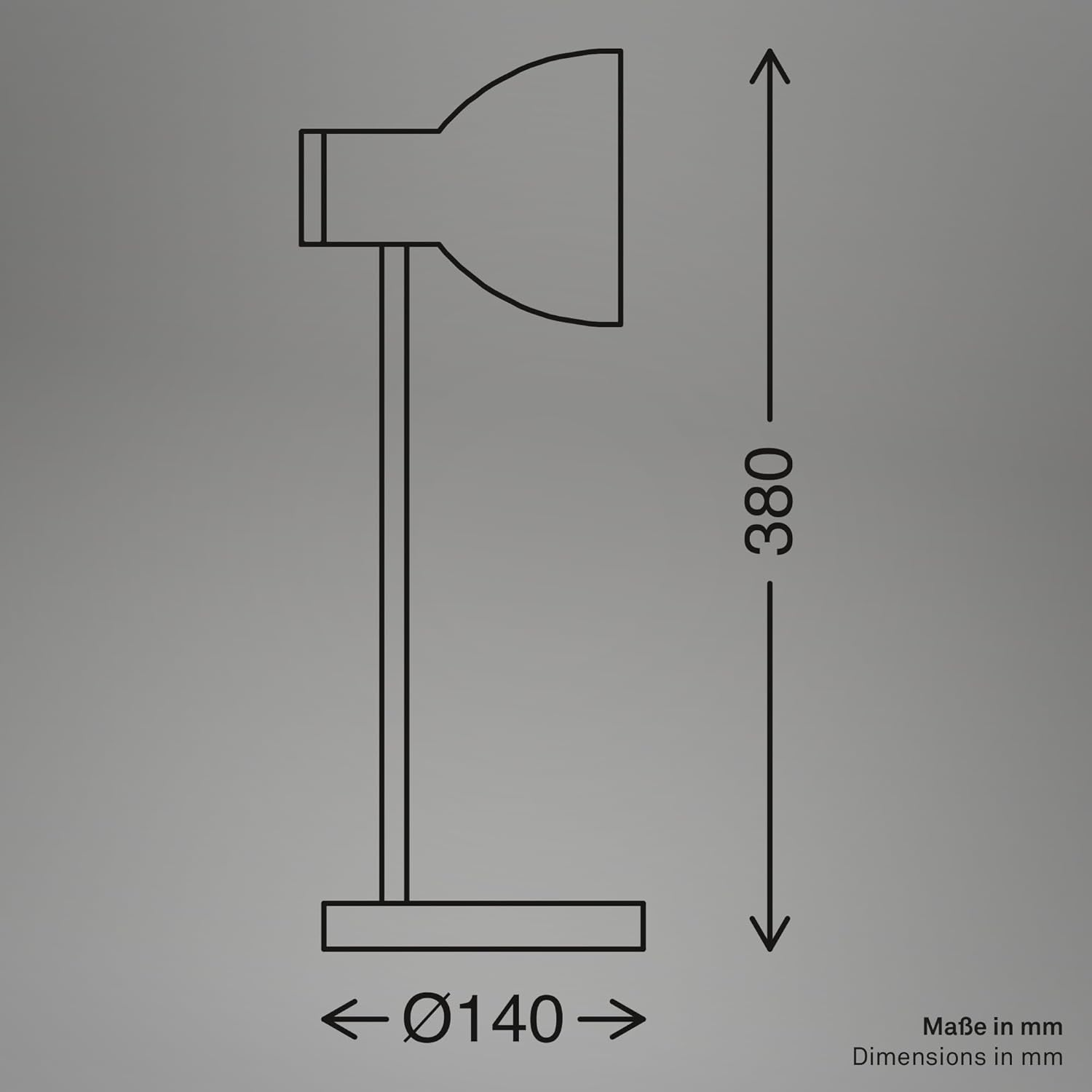 BRILONER - Bedside Lamp with Cable Switch, Rotatable, E14, Max. 10W, Table Lamp, Desk Lamp, Desk Lamp, Reading Lamp, Reading Lamp, 14 X 38 Cm, Black Wood image number 3