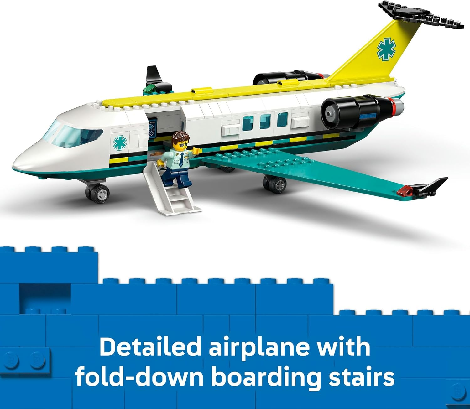 LEGO&reg; City Emergency Air Ambulance Plane, Snow Scooter and Toy Airplane 60465 Building Set with Paramedic, Pilot, Doctor and Skier Minifigures, Fun Holiday or Birthday Toy Idea for Kids Aged 6 and Up image number 5