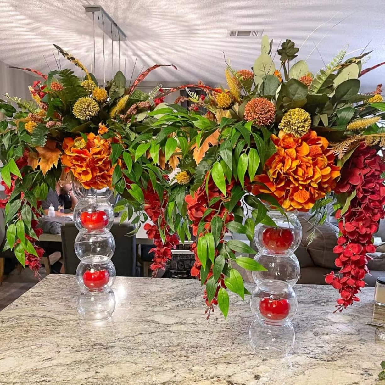 24Pcs Italian Ruscus Greenery Stems Artificial Silk Greenery Plants Spray for DIY Wedding Arch Bouquet Filler Table Centerpieces Home Decor - Green 12Pcs image number 5