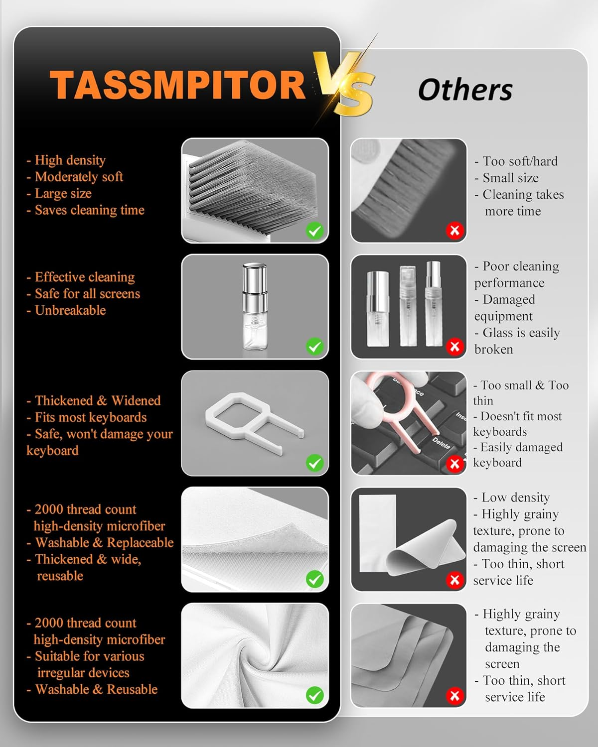 Laptop Screen Keyboard Cleaner Kit, Electronics Cleaning Tool for Macbook Ipad Iphone Pro, Brush Tool for Tablet, Computer, PC Monitor,Tv Camera Lens Tiffany Blue New Compact with Patent image number 5