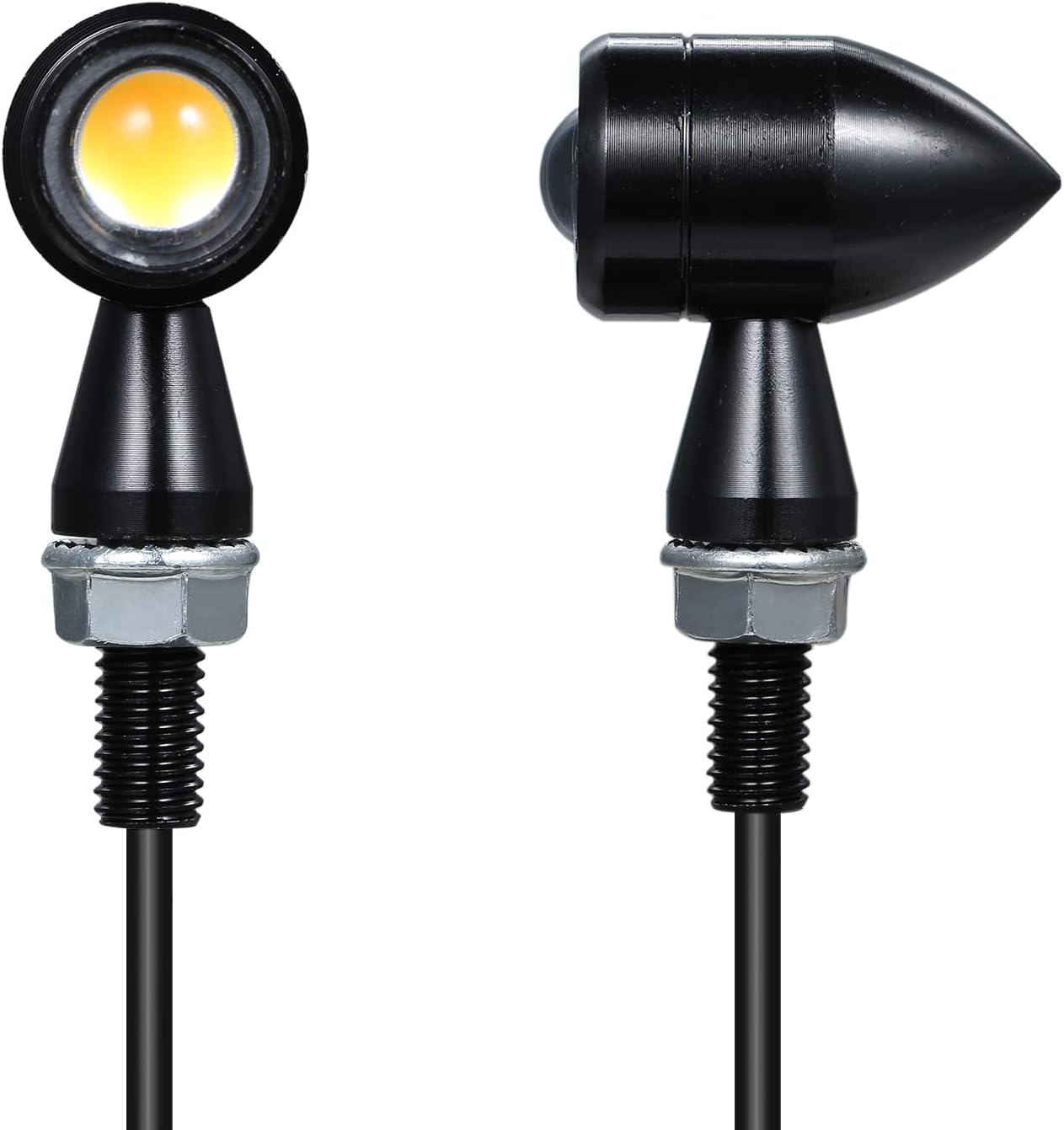 Sazak Motorcycle Mini Vintage LED Turn Signals Blinker Light Indicator