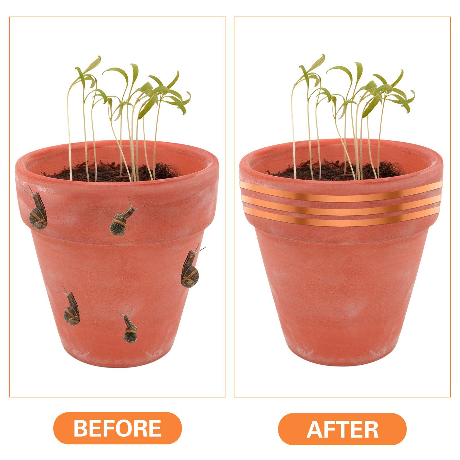 FEPITO Copper Foil Tape (0.24 Inch X 66 Feet) for Guitar and EMI Shielding, Snail Protection, Stained Glass, Arts, Crafts, Electrical Repairs, Grounding Conductive Adhesive image number 1