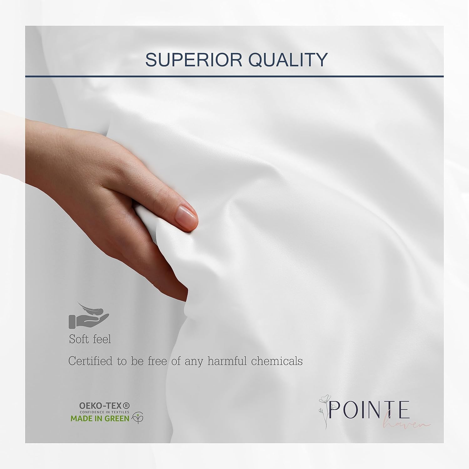 Pointehaven Bedding 3 Pieces Twin XL 100% Cotton Percale Sheets- Printed Bed Sheet & Pillowcase Sets- Soft Cotton Bed Sheets Set- Fits Mattress 18 Inches Deep Pocket (Twin XL, Cedar) image number 6