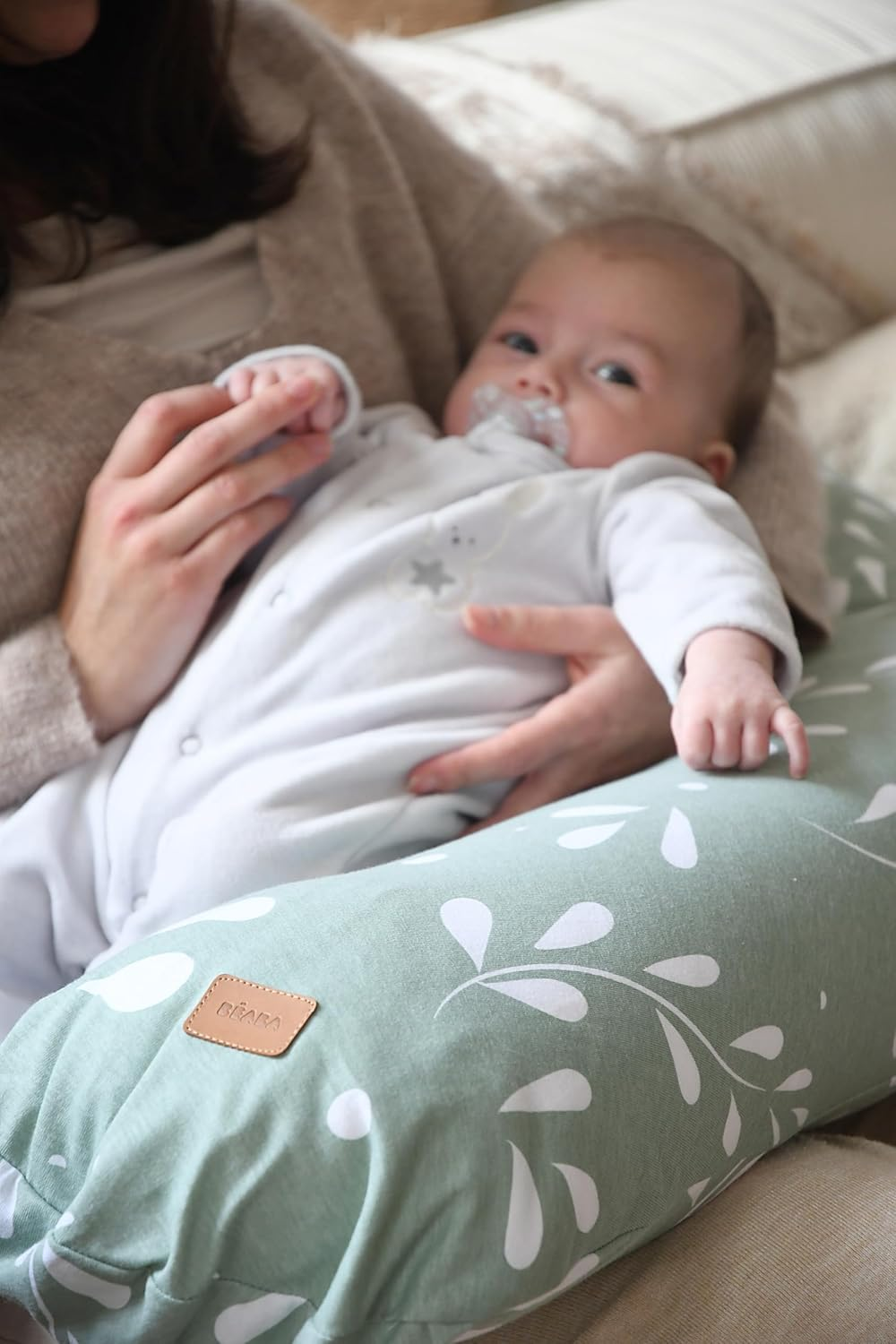Beaba Big Flopsy Maternity and Nursing Pillow, Print Jersey Nature image number 5