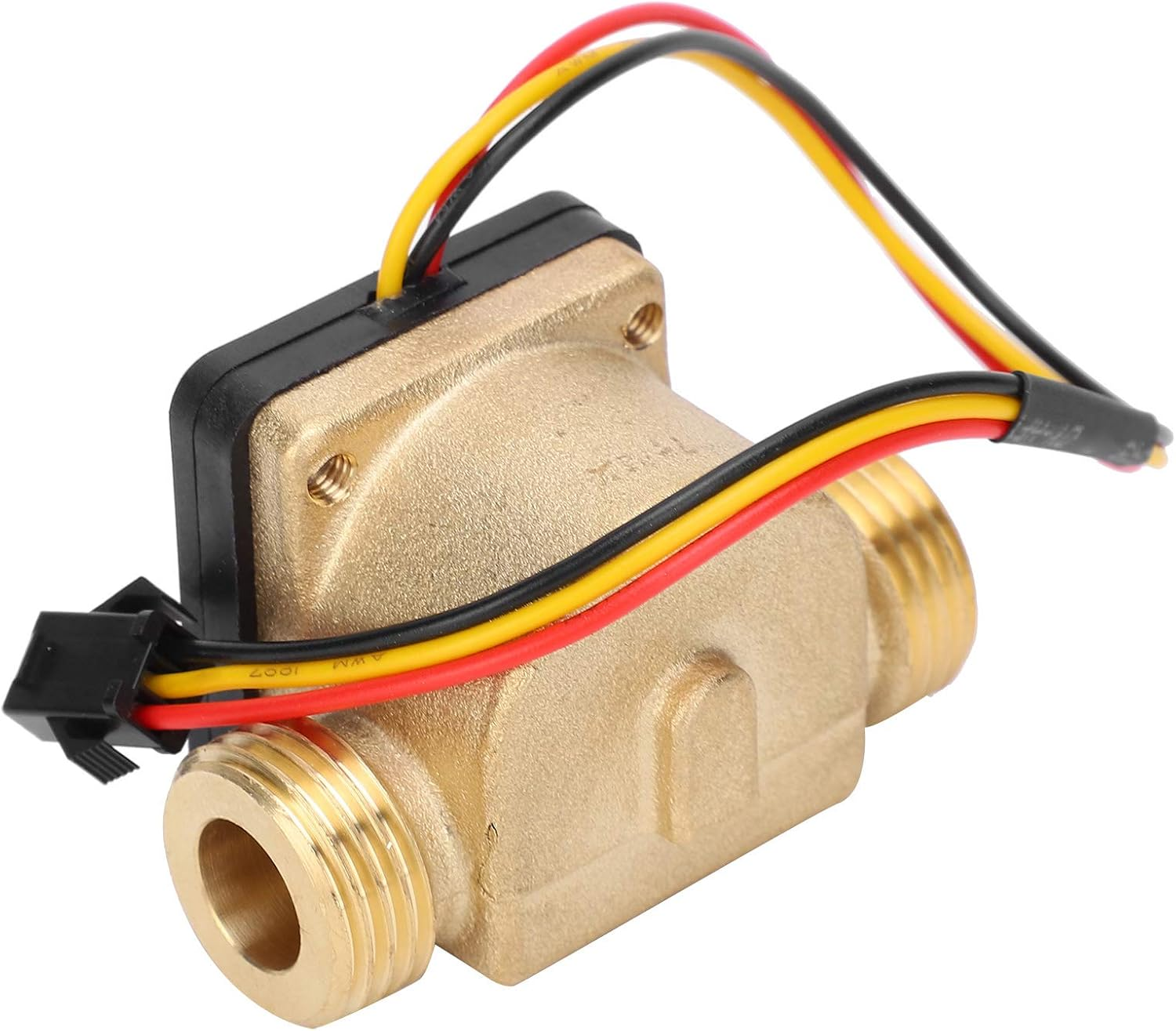 Hall Flowmeter, YF-B13 Water Flow Sensor, 0.3-10L/Min Brass Hall Flow Meter, Water Heater, Credit Card Machine, with G1/2" Plug Interface, Default image number 2