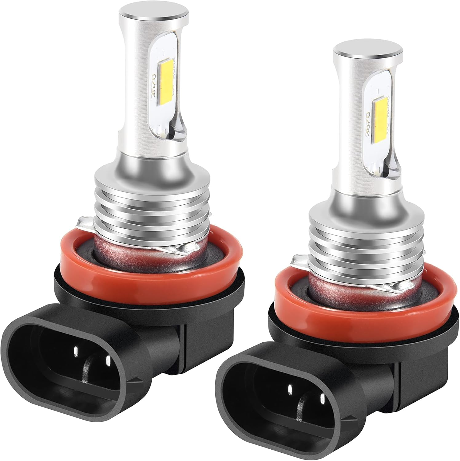 H11 H8 H16 80W 4000LM 3000K Yellow LED Fog Lights Conversion Bulbs Kit, 500064112 image number 3