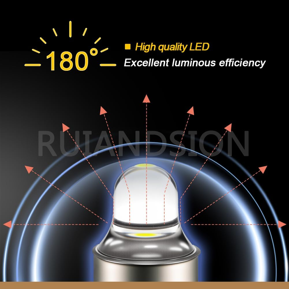 Ruiandsion 4Pcs E10 LED Bulbs 3V 6000K White LED Bulbs for Torchlight Flashlight Torch Light,Non-Polarity image number 4