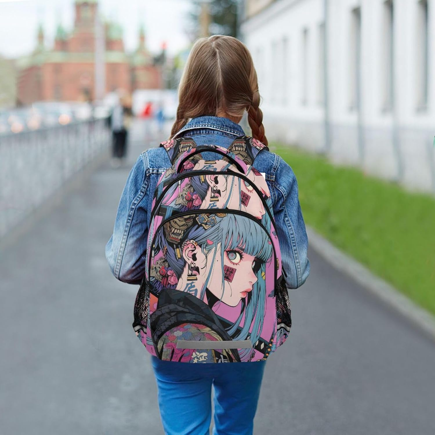 AIXIWAWA Anime Samurai Travel Backpack for Women Men Laptop Backpack Casual Daypacks with Padded Straps and Back 11.6&times;4.9&times;16.7 IN, Multicolor, 11.6&times;6.9&times;16.7Inch image number 3