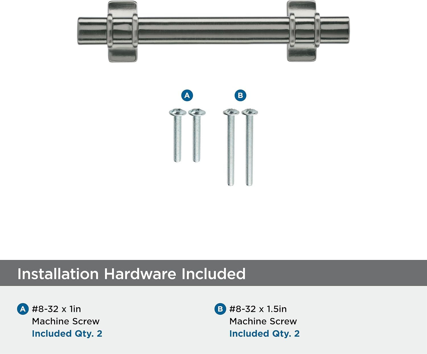 Amerock | Cabinet Pull | Gunmetal | 3 Inch (76 Mm) Center to Center | Davenport | 1 Pack | Drawer Pull | Drawer Handle | Cabinet Hardware image number 2