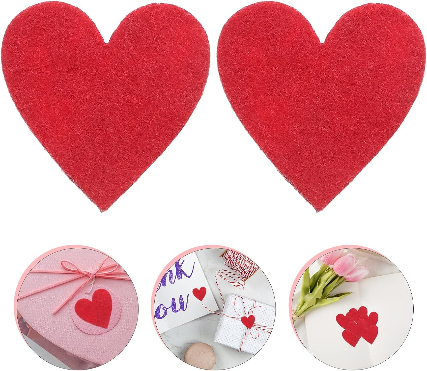 Ciieeo 200Pcs Red Felt Hearts 2.9Cm DIY Heart Confetti for Valentine&rsquo;S Day Decorations, Cake Toppers, Hanging String Garlands and Home D&eacute;cor Accents
