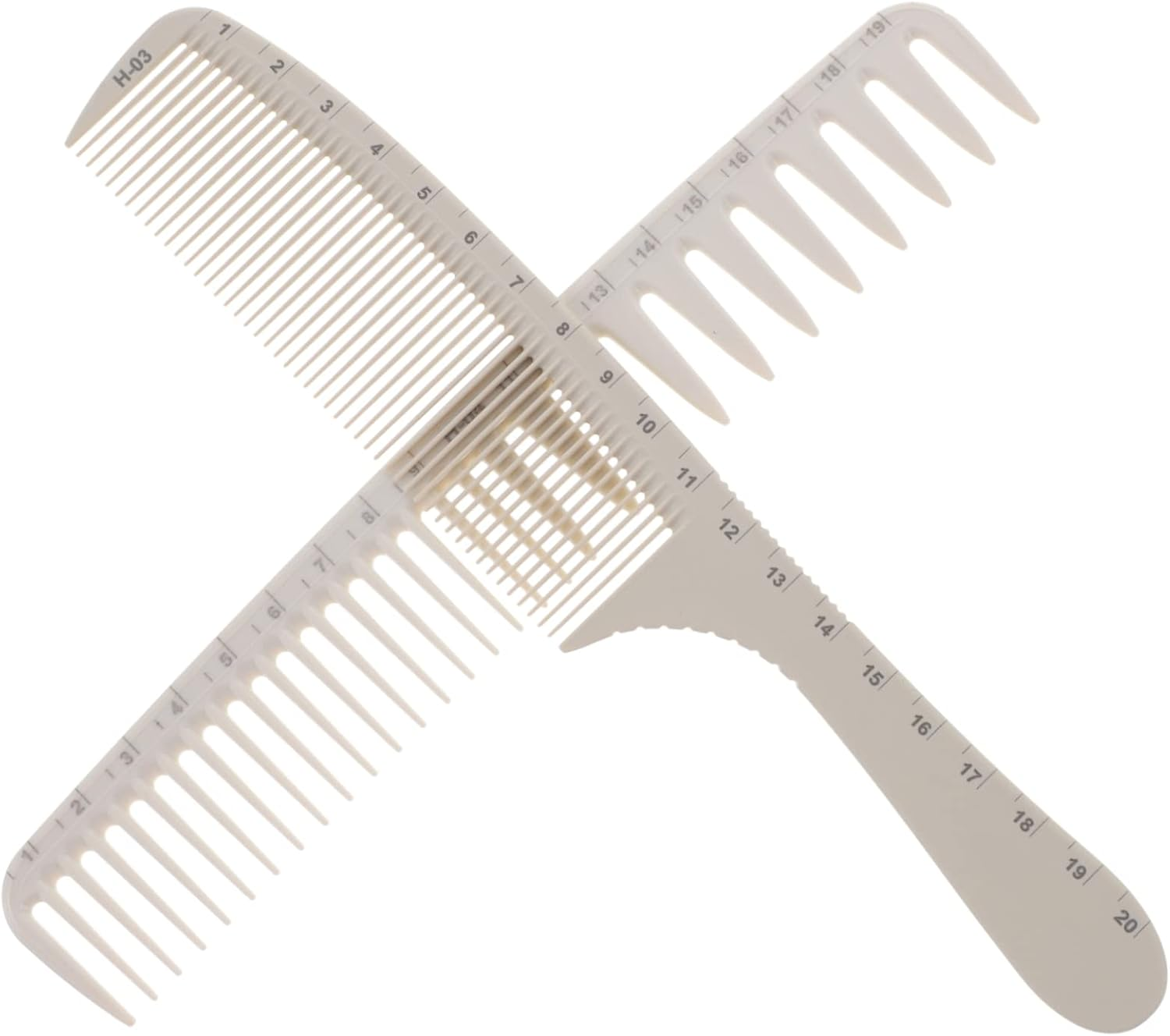 MERRYHAPY 4Pcs Professional Hair Combs for Men Precision Ruler Combs for Braiding Heat for Thick Hair image number 5