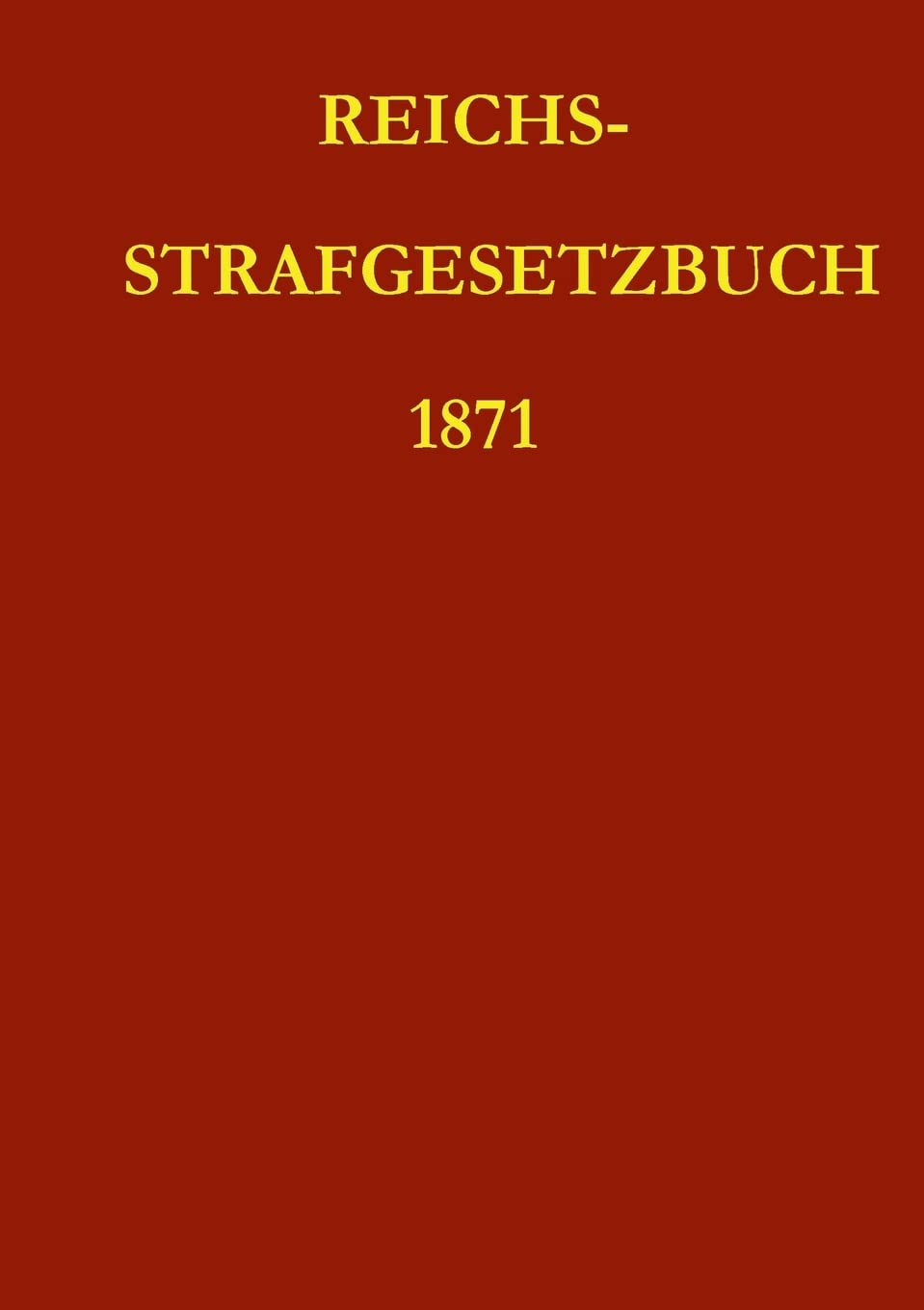Reichsstrafgesetzbuch 1871 image number 1