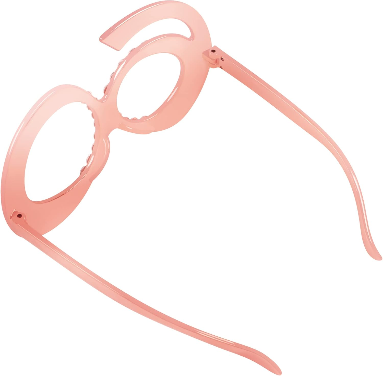 60Th Birthday Glasses - 6 Pairs Rose Gold 60 Years Old Glasses with Rhinestones Frame, Funny Plastic Costume Photo Booth Props for 60Th Anniversary Party Decorations image number 4