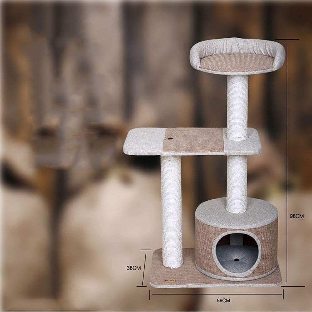 All Seasons Cat Tower Scratching Post Cat Tree Climbing Toy Activity Center Pets Play Tower House Home Cat Condo image number 2