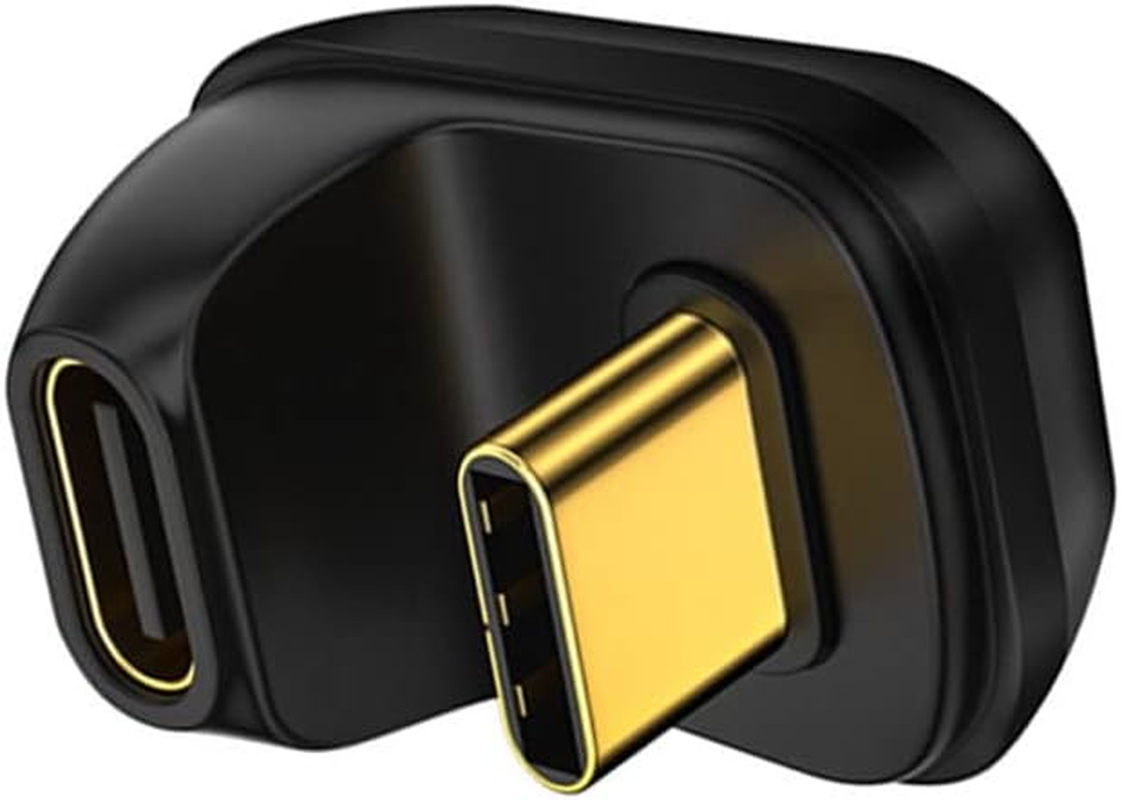 Xiwai opposite U Shape Back Angled 480Mbps USB-C Type C Male to Male Coupler Extender Power Data Adapter for Power Bank Phone Laptop