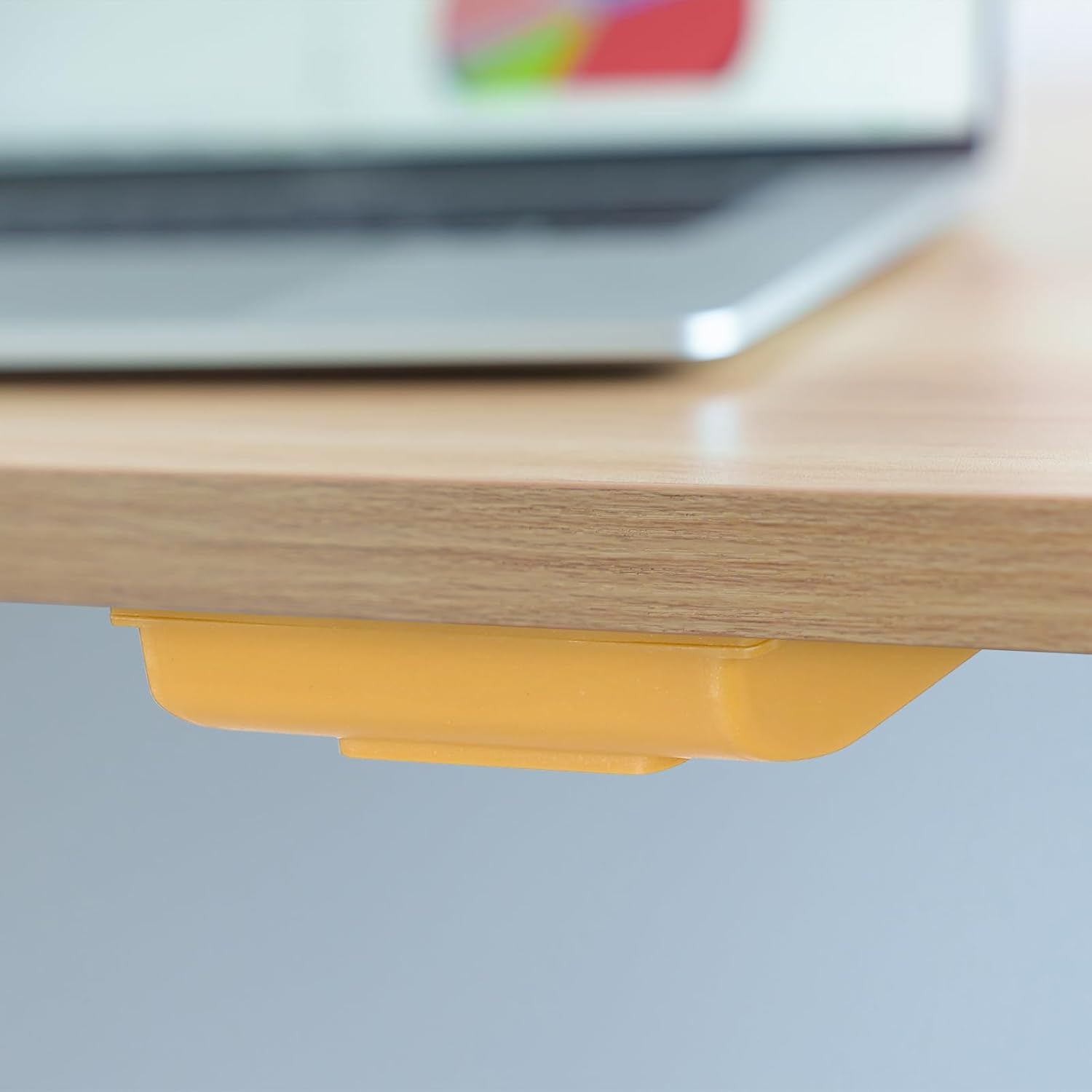 Uxcell under Desk Drawer, 2 Pcs under Table Storage Self-Adhesive Attachment Drawers Organizer for Pens Standing Desk Office Studio Home, Gray, Large