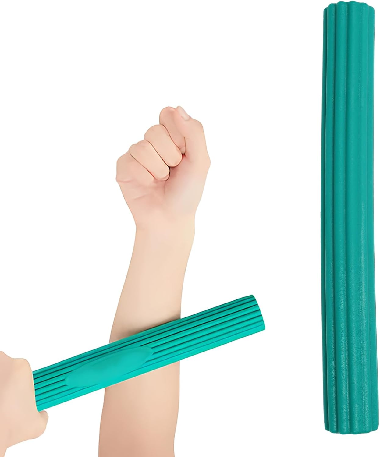Tennis Elbow Therapy Bar - Resistance Band & Elbow Support-Grip Strength & Shoulder Flexibility, Fitness Equipment for Tennis Players & Arm Strength Training 15LB Green TPE image number 1
