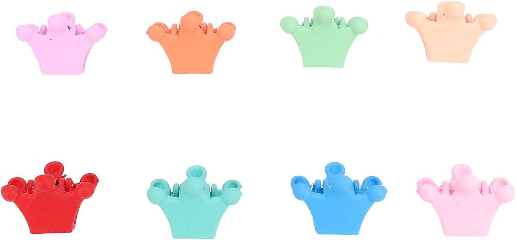 100Pcs Crown Shaped Small Hair Claw Clips, Colorful Kawaii Resin Mini Hairpins, Non-Slip Cute Hair Clamps for Fine Hair for Fine Hair, Toddlers, Women, Little Girls, Baby image number 6