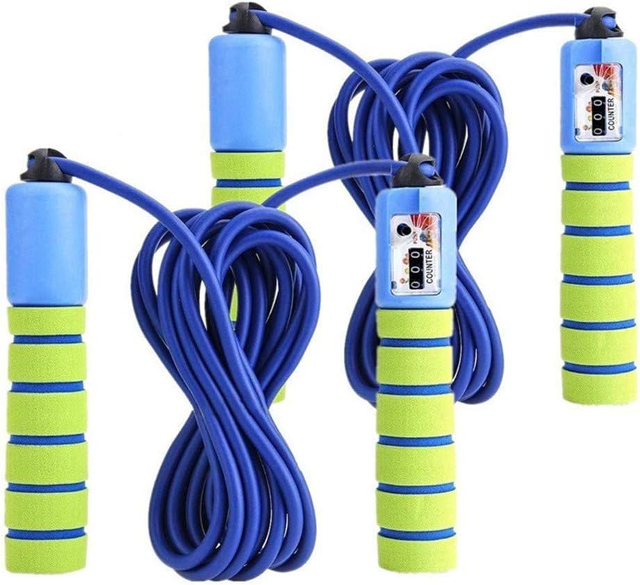 KINGSOO Jump Rope,2 &1 Pack Speed Jump Rope Women Adult Kid,Adjustable Lightweight Rope for Heart Boxing Equipment Exercise