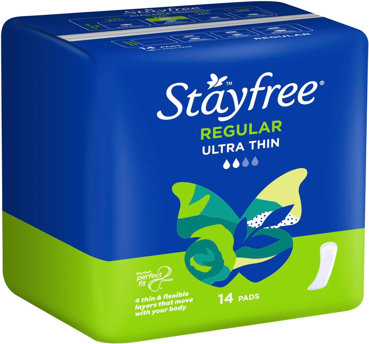 Stayfree Ultra Thin Regular Pads No Wings 14 Pack image number 3