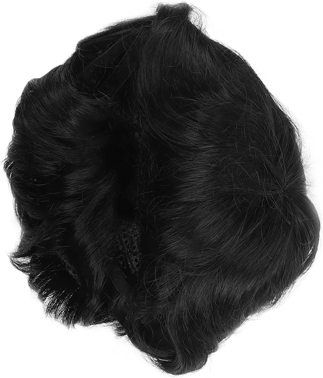 Short Wig, Good Breathability Fluffy Texture Short Black Hair Wig Smoothing Full Hairstyle for Parties for Daily Use for Men image number 2