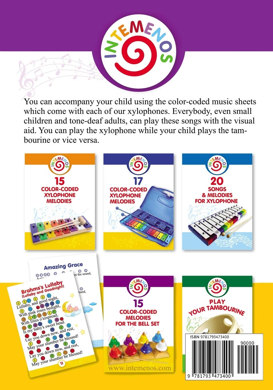 21 Color-Coded Melodies for Bell Set: Color-Coded Visual for 8 Note Bell Set