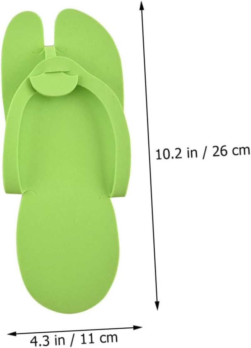 BESTYASH 24 Pairs Disposable EVA Foam Slippers for Pedicure Spa and Hotel Use Scald Beach Slippers for Men and Women Random Colors Comfortable and Lightweight image number 2