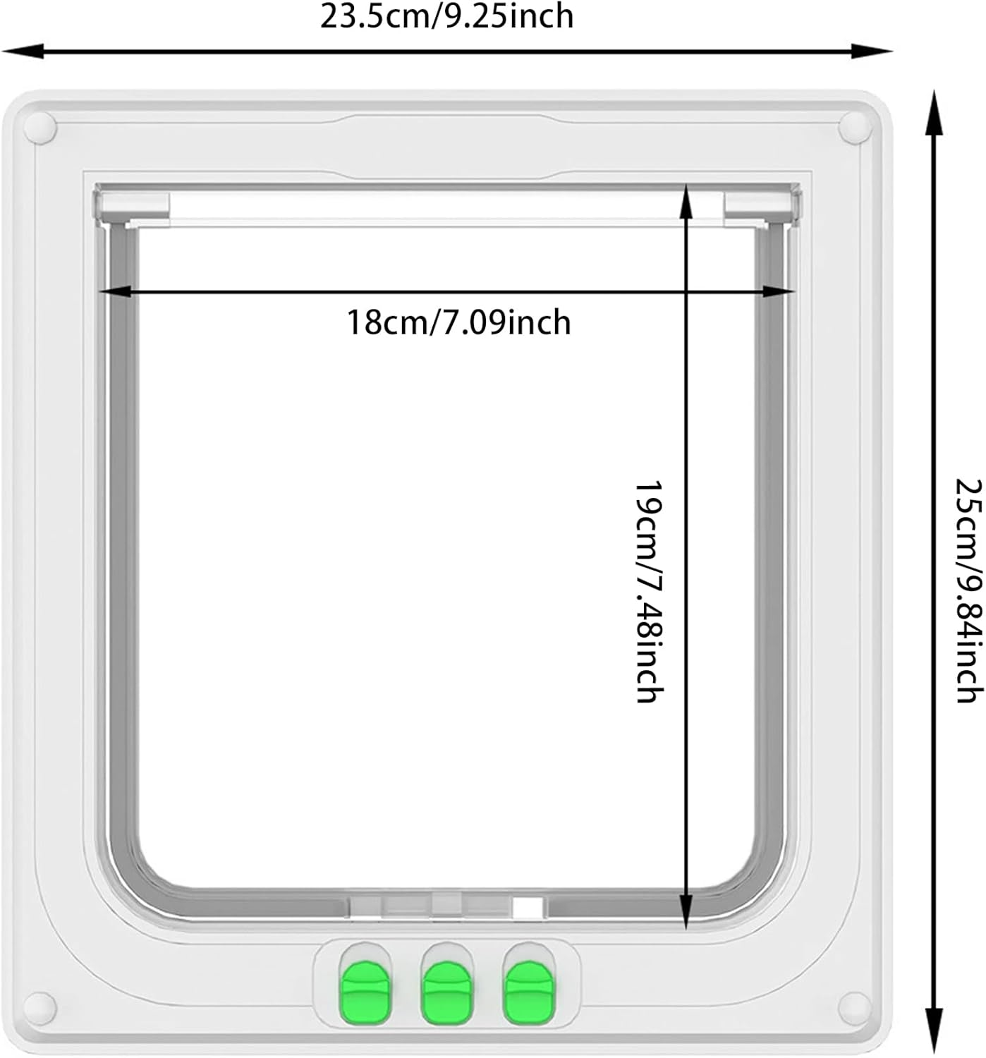 Moaobooh Cat Door, Cat Flap, Weatherproof, Easy Installation, Dog Flap for Indoor Outdoor Door, Window, Wall image number 4