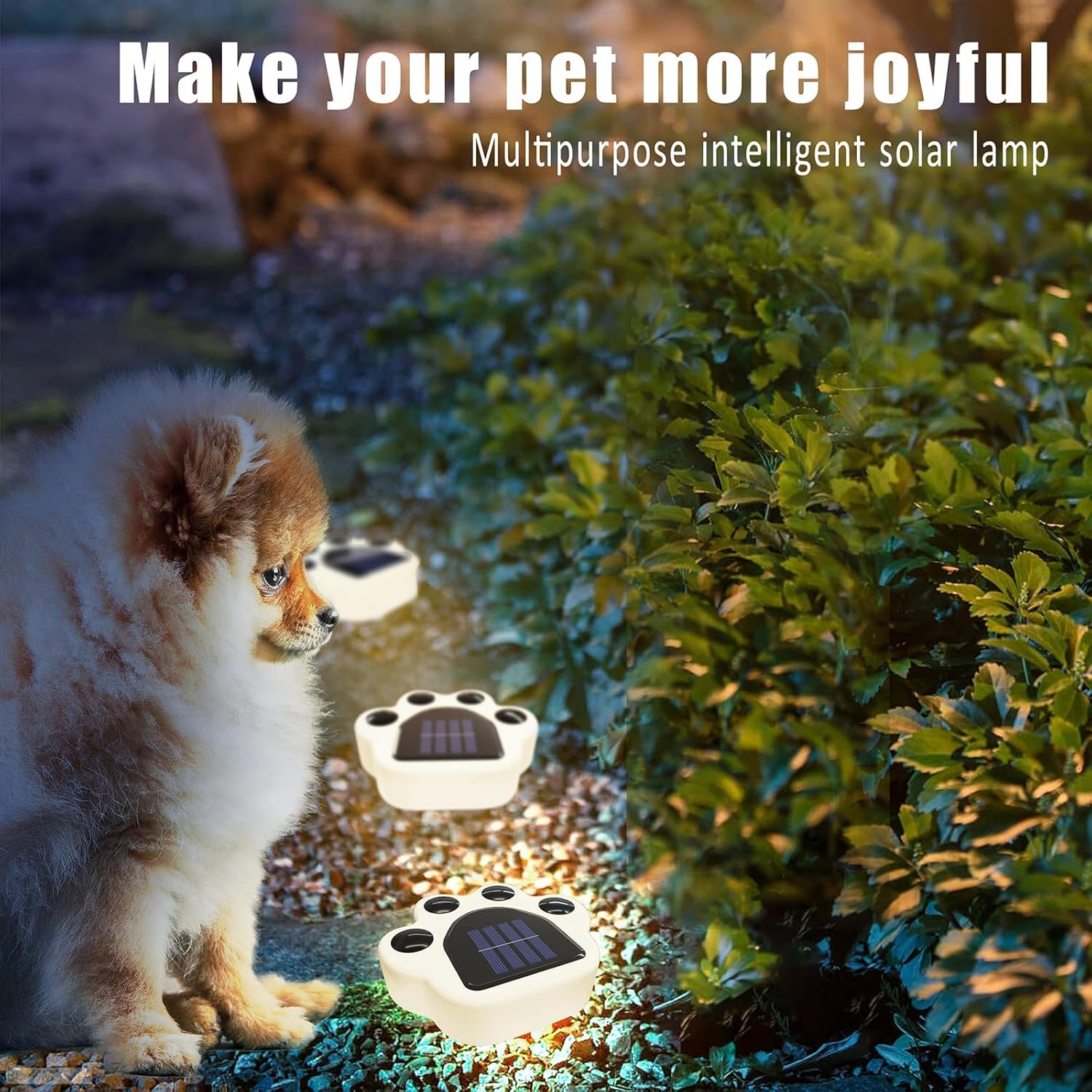 Solar Paw Print Lights Garden Decorative 4 Pack Outdoor Waterproof Dog Paw Print for Lawn Patio Pathway Pet Garden Gifts for Women Mother'S Day image number 4