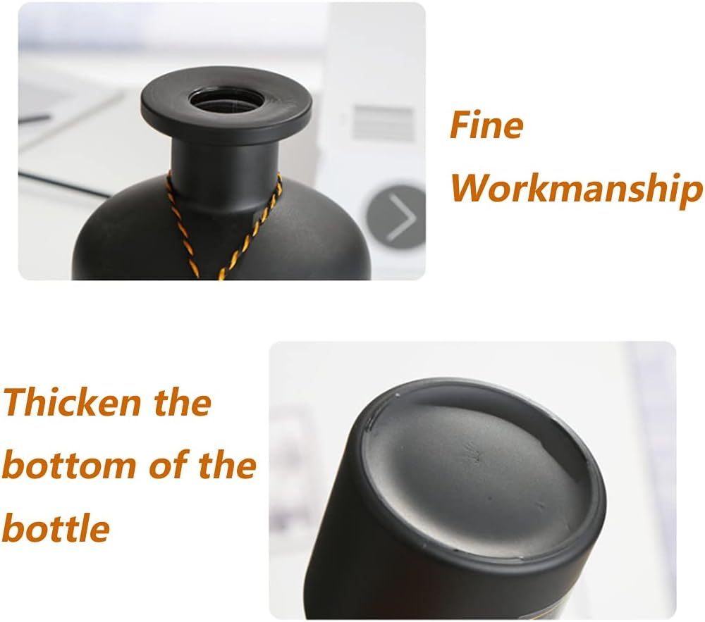 1Pcs Black Empty Refillable Glass Aromatherapy Diffuser Bottle Jar Container Fragrance Accessories DIY Tool Accessories for Essential Oils Crafts Decor