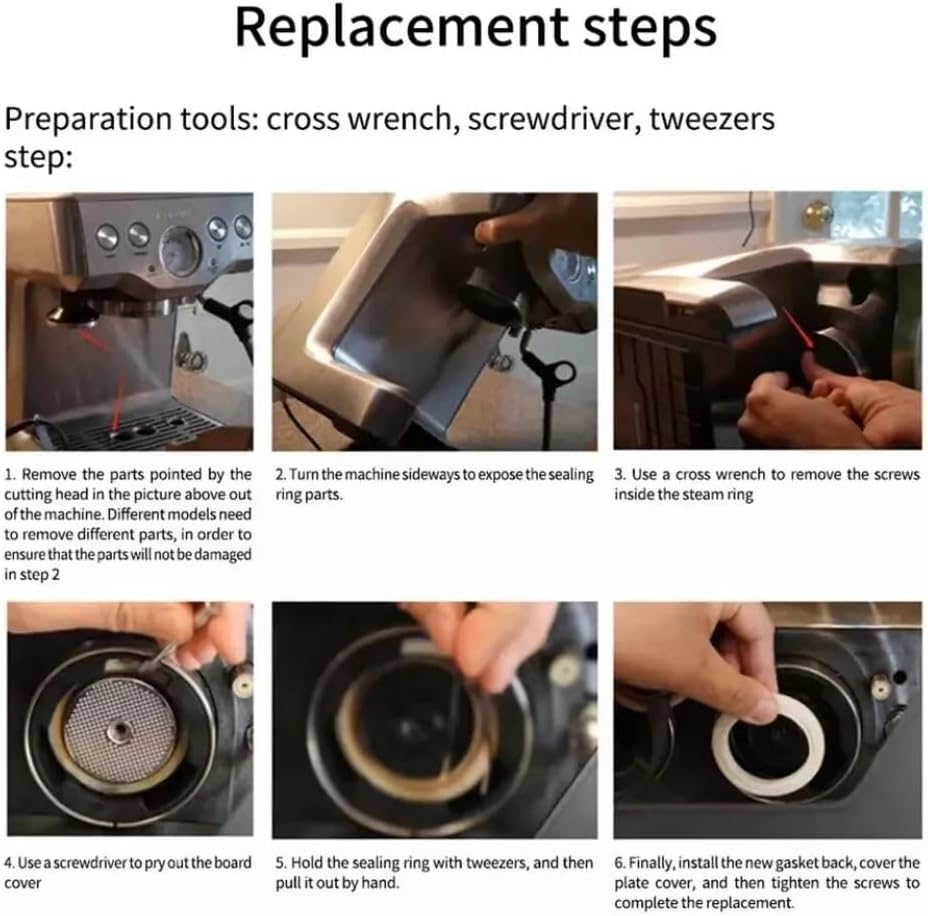 2Pack Coffee Machine Brew Group Head Seal Gasket for Sunbeam Cafe Series EM6900 EM6910 EM7000 Torino PU8000 EM69116 10120004 EM7000W EM7000R EM7000G EM6910R PU6910 EM7100 EM8000 PU8000 image number 4