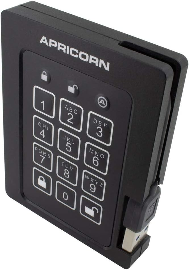 Apricorn Aegis Padlock 240 GB SSD 256-Bit, FIPS 140-2 Level 2 Validated Ruggedized USB 3.0 Encrypted External Portable Drive image number 2