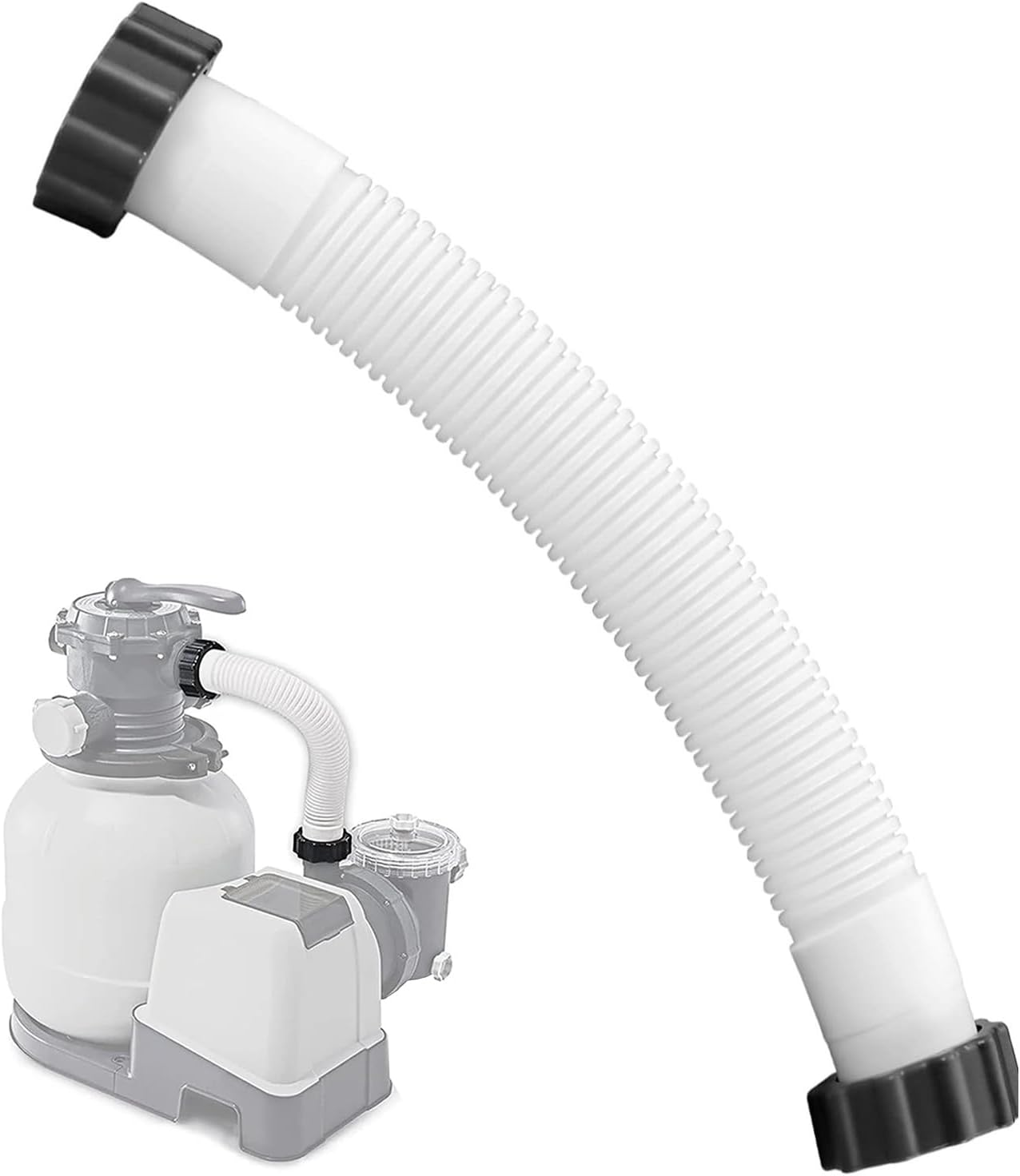 16" Pool Pump Replacement Hose,1.5" Diameter Pool Sand Filter Pump Hose Compatible with Intex Pool Sand Filter Pumps & Saltwater Systems,Pool Pump Replacement Hose for above Ground Pools image number 3