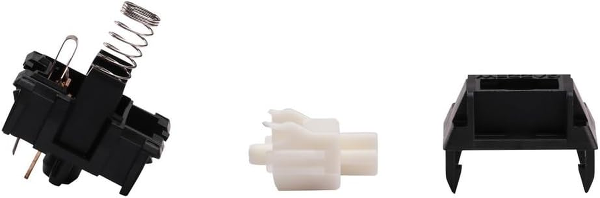 Gazzew Boba Black U4 Switch V2, Pre-Lubed Silent Tactile Switch for Custom Mechanical Keyboard(62G,110Pcs) image number 3