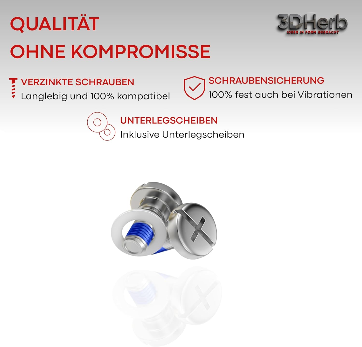 3Dherb 36 X Replacement Blades Compatible with Mammotion LUBA, LUBA 2, YUKA, LUBA Mini & YUKA Mini - 0.9 Mm Blade Thickness for Long Lawnmower Pleasure - Titanium Blades - Screws With image number 1