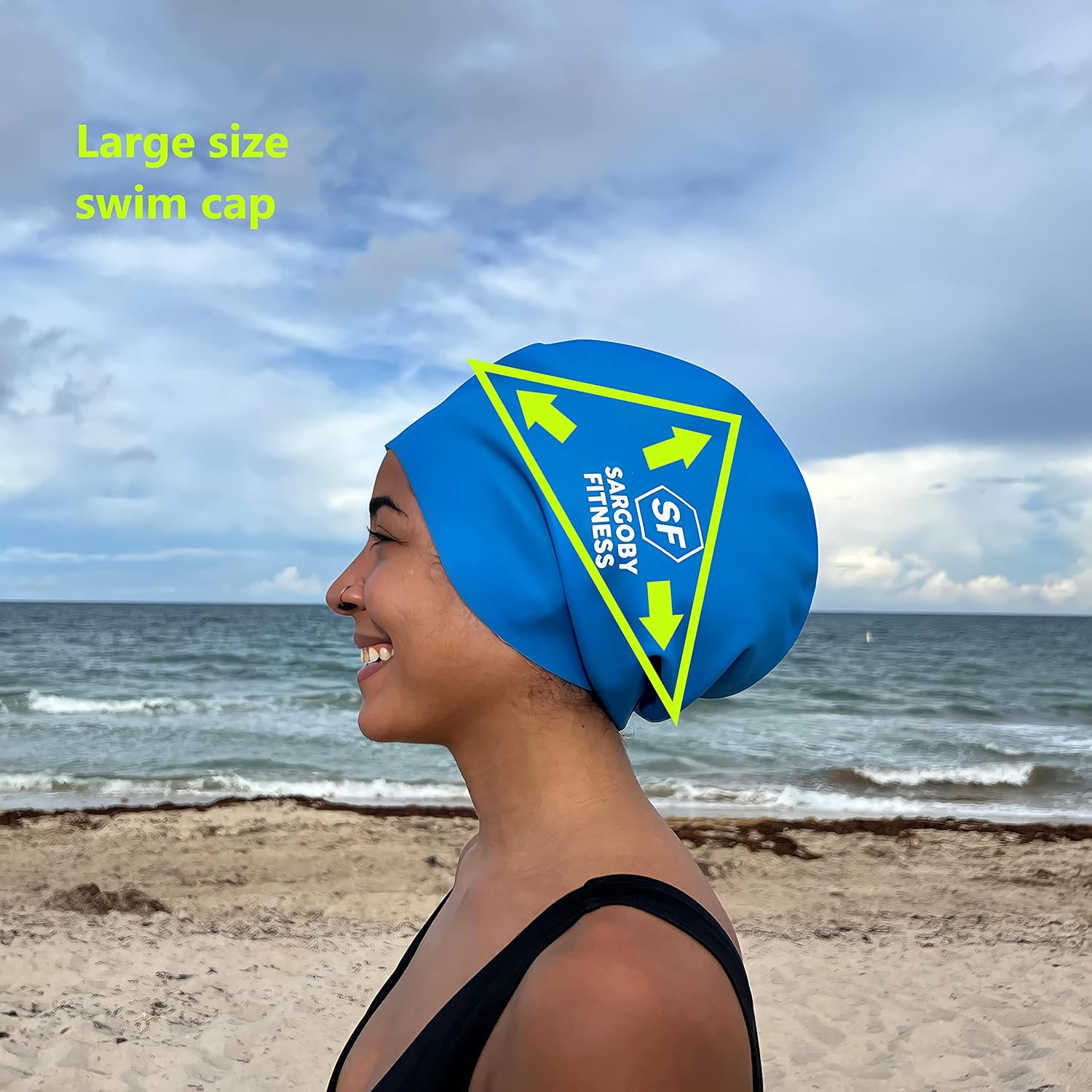 Sargoby Fitness Dreadlock Swimming Cap Designed for Voluminous and Bulky Hairstyles Such as Dreadlocks Braids Afro Dreads This Extra Large Swimming Cap Can Be Used as a Shower Cap